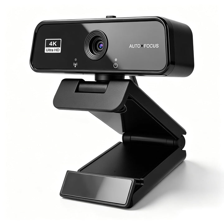 Webcam 4K UHD mit Autofokus & automatischer Lichtkorrektur – USB 2.0 PC Kamera mit integriertem Mikr