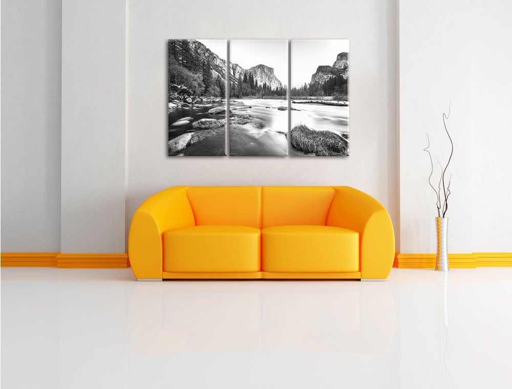 Pixxprint National Park California / 3-Teilig/Gesamtmass 120cm Leinwandbild bespannt auf Holzrahmen/