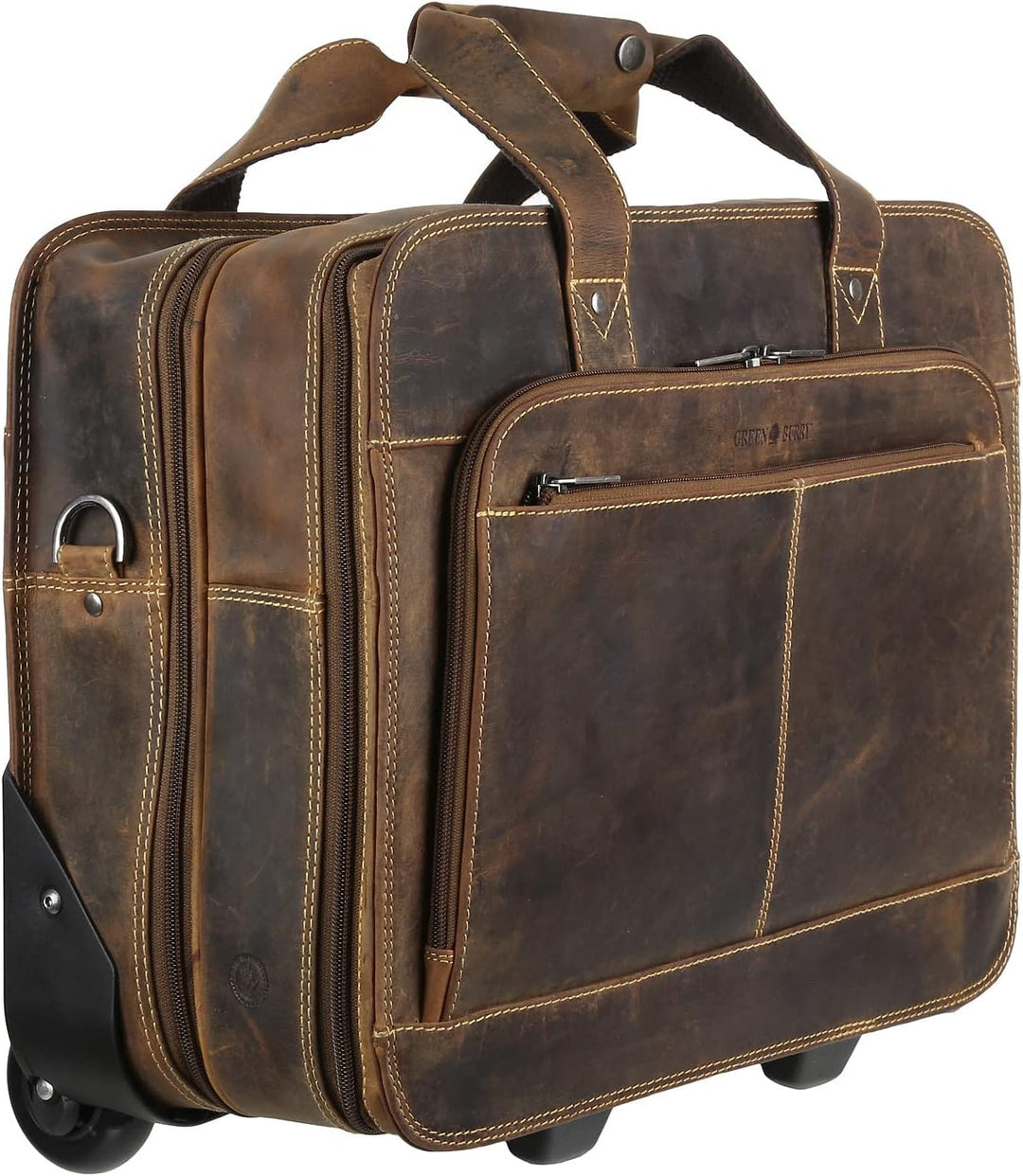 Greenburry Vintage 2 Rollen Businesstrolley 33 cm Laptopfach