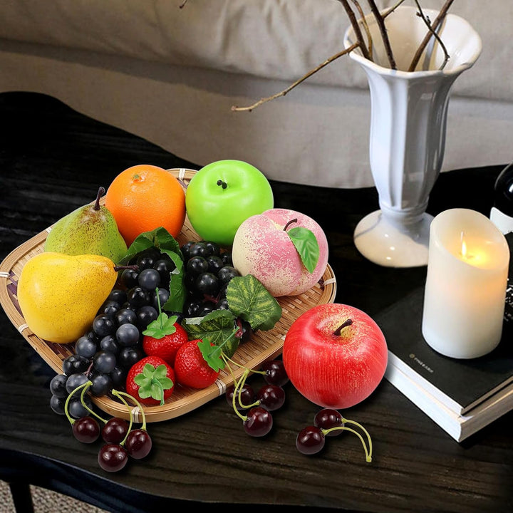 16 Stück Kunstobst-Packung, künstliche Früchte für die Dekoration der Küche zu Hause, Display-Obst f