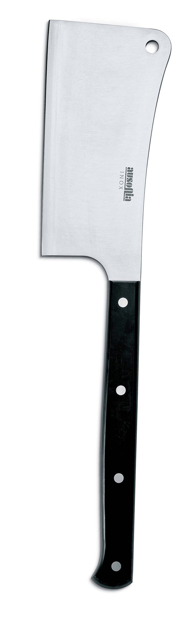AUSONIA - 64332 HACKMESSER MIT Zwei Griffen MIT 440ER EDELSTAHLKLINGE 23 cm UND LANGEM Griff AUS UNG