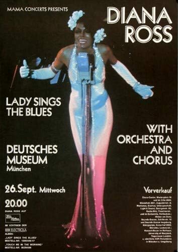 Diana Ross - Lady Sings The Blues, Offenbach 1973 » Konzertplakat/Premium Poster | Live Konzert Vera