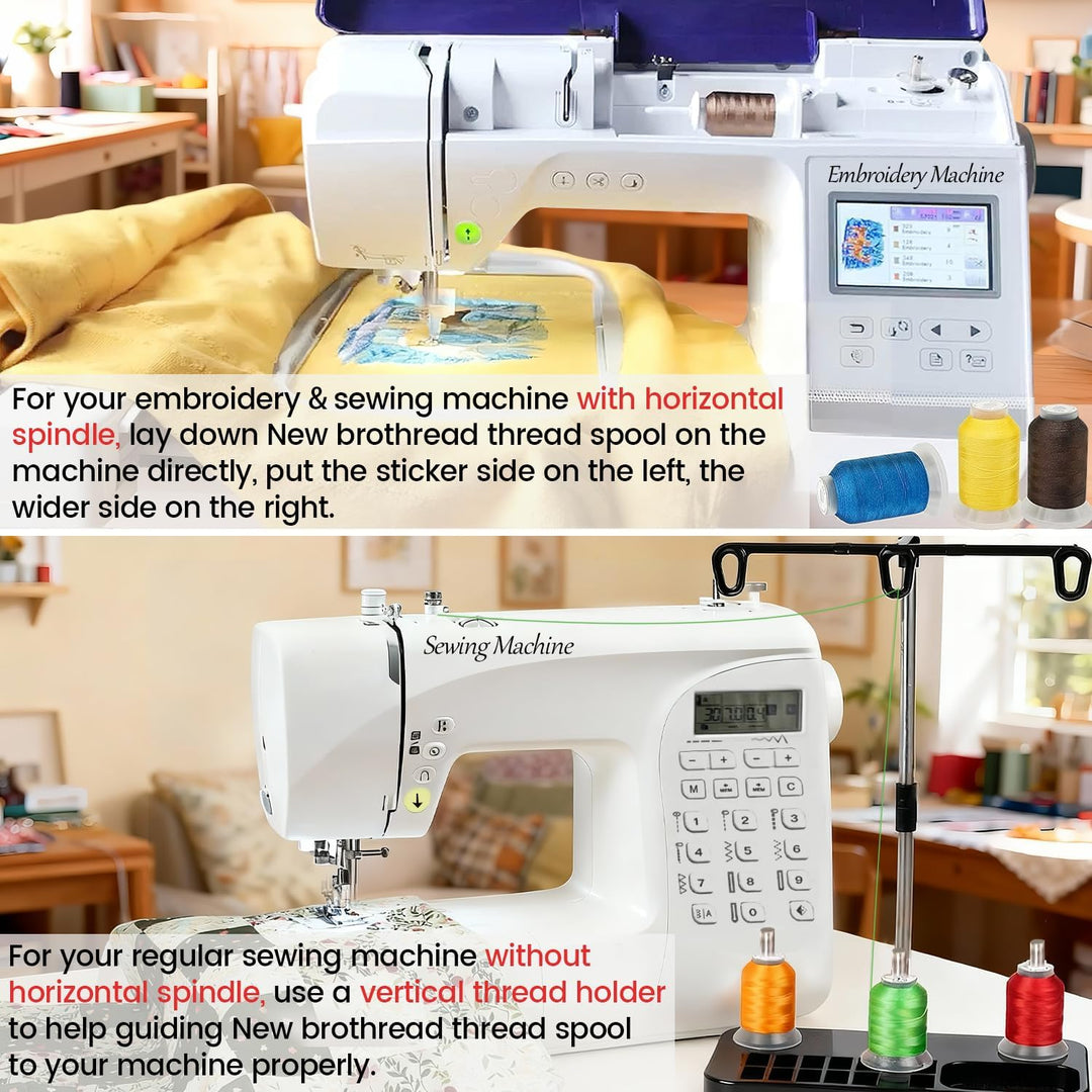 New brothread 80 Spulen Neue Janome Farben Polyester Maschinen Stickgarn