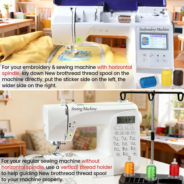 New brothread 80 Spulen Neue Janome Farben Polyester Maschinen Stickgarn