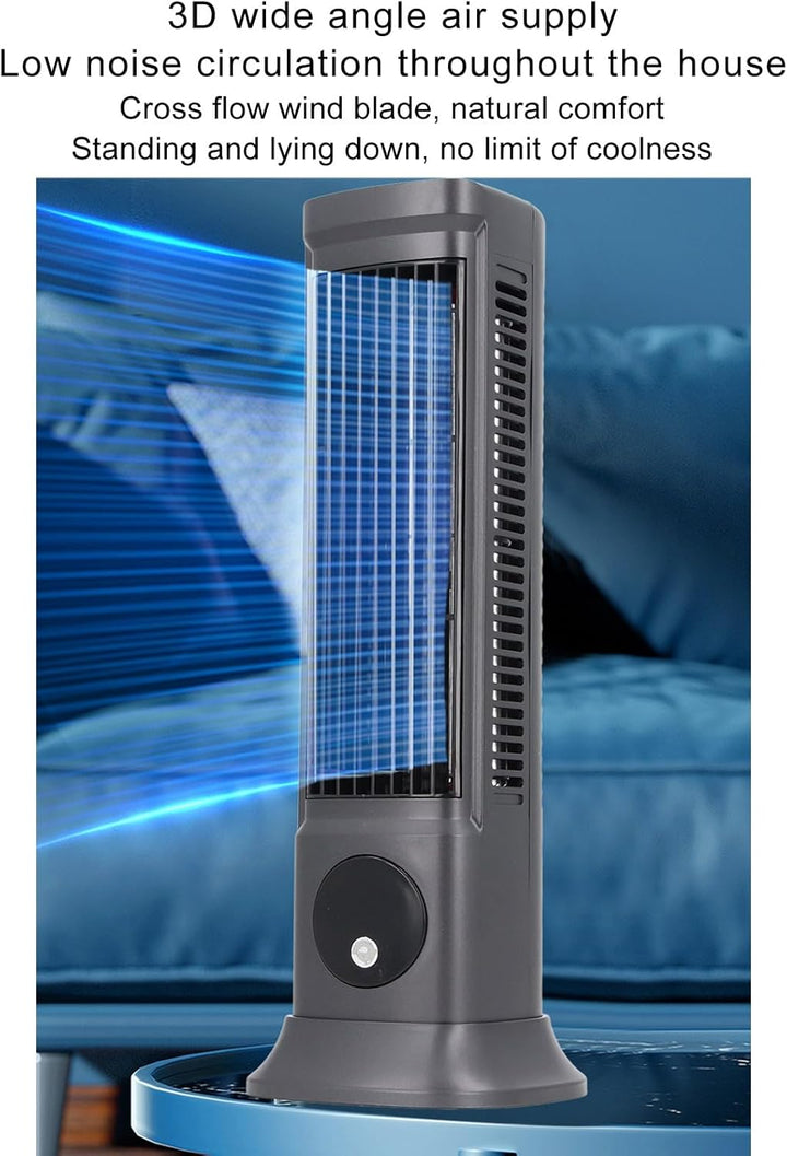 Goshyda Desktop-Turmventilator, Tragbarer Blattloser Tischventilator mit 3 Einstellbaren Geschwindig