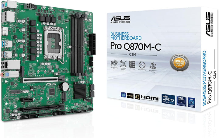 ASUS Pro Q670M-C-CSM Business-Mainboard Sockel Intel LGA 1700 (Micro-ATX, PCIe 4.0, DDR5, Intel-vPro