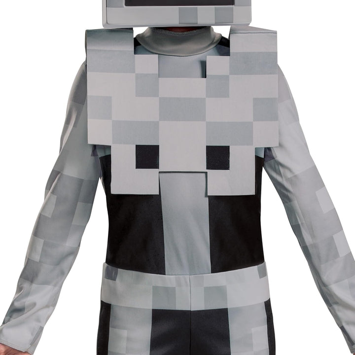 Minecraft Skeleton Costume for Kids, Video Game Inspired Character Outfit, Classic Child Size Medium