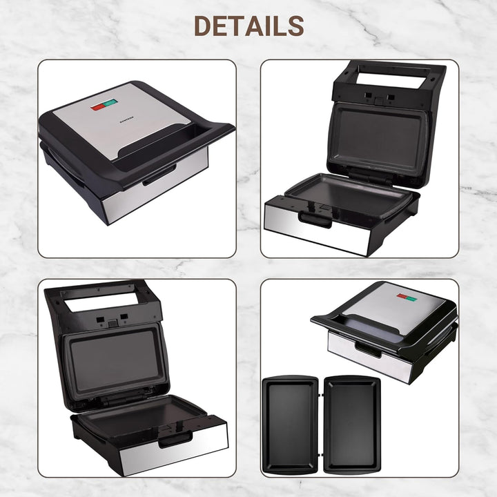 Syntrox Teppanyaki Grill mit Wechselplatten, Edelstahl, schnelles Aufheizen, Antihaftbeschichtet, ve