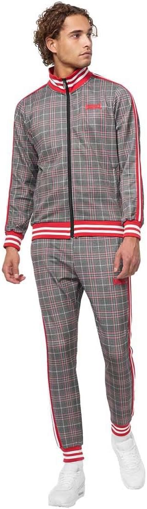 Lonsdale Herren Glatrigill Trainingsanzug XL blanco, Schwarz, rojo, XL blanco, Schwarz, rojo