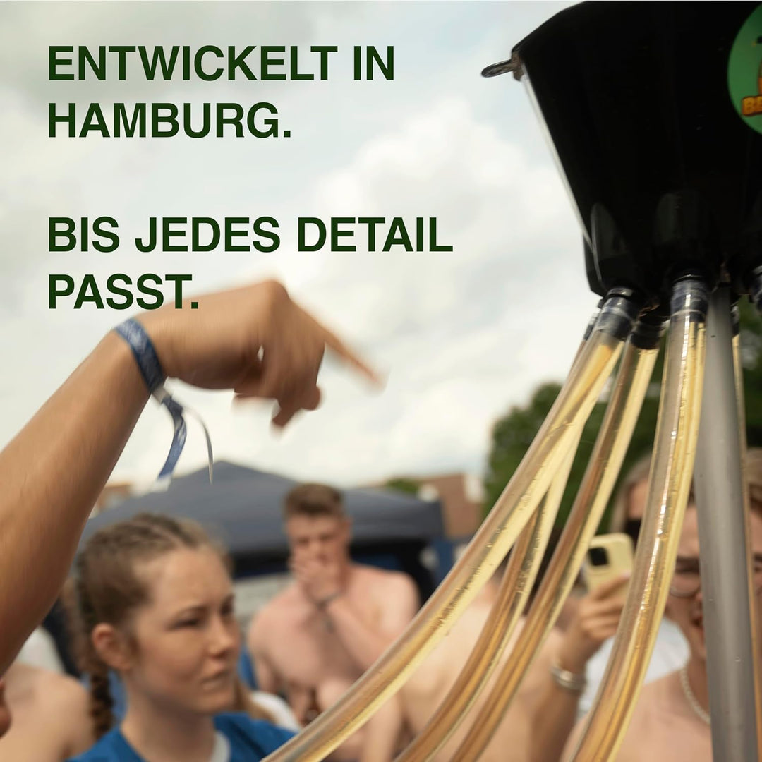 8er Bierbong Set Bier Trichter Saufen 8er Verteiler 3.0