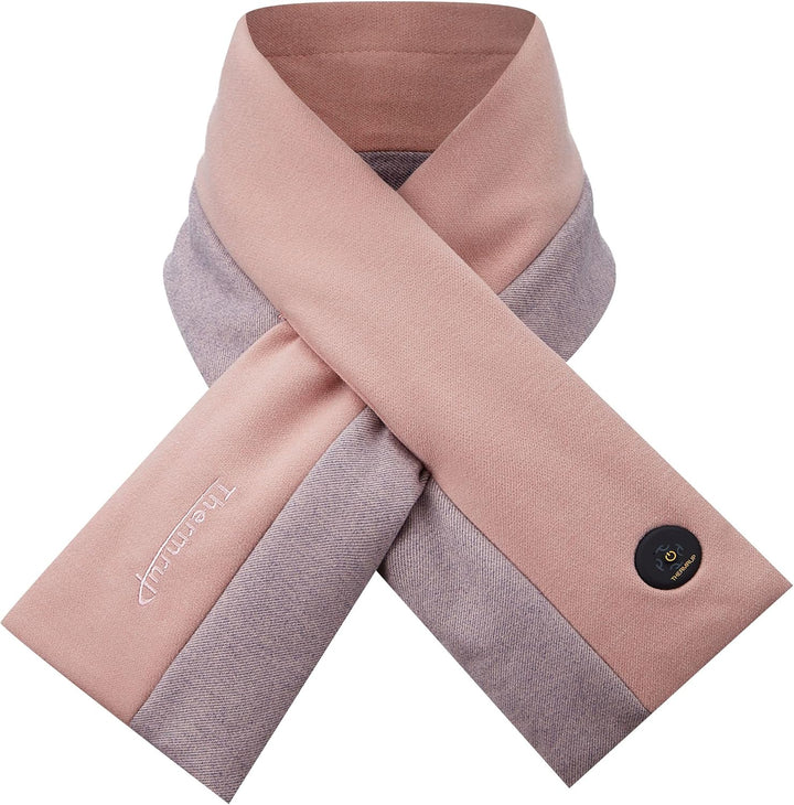 Thermrup Ferninfrarot Beheizbarer Schal mit 3-stufige Temperatureinstellung, Akkubetrieb Rosa, Rosa