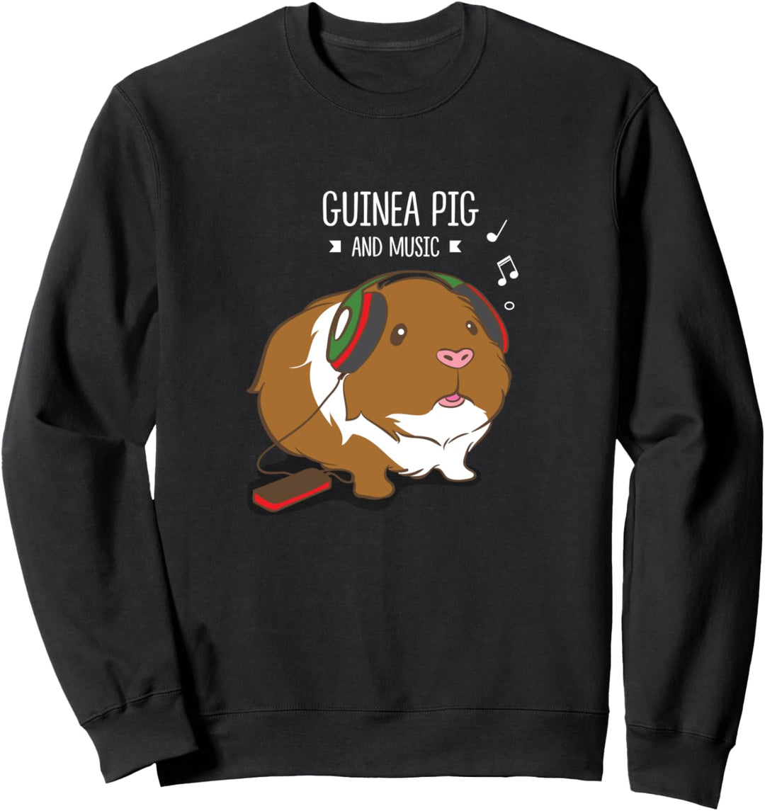 Meerschwein and Music Niedliches Meerschweinchen Musik Sweatshirt
