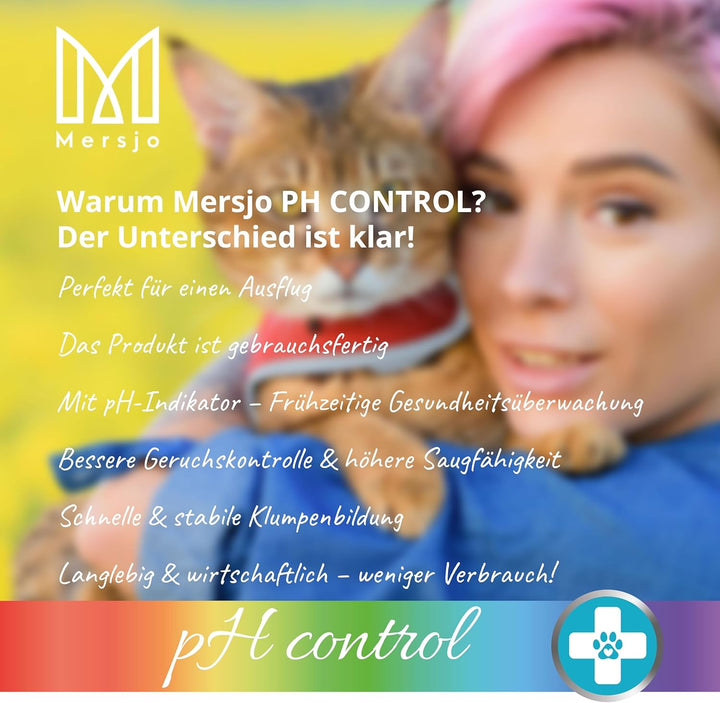 Einweg-Katzenstreu Set, 5x2,7l Bentonit-Streu mit pH-Indikator, Schale und Kehrblech, 5x2,7L