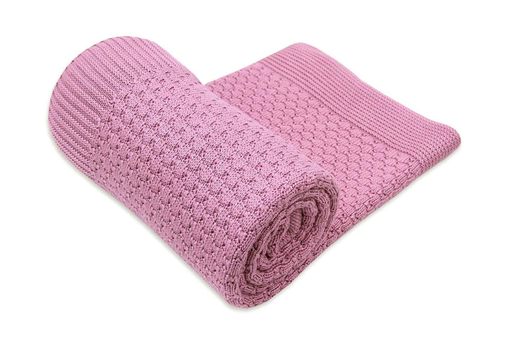 PIMKO 100% Bambus Babydecke Strickdecke Kuscheldecke für Jungen und Mädchen Schmusedecke super weich