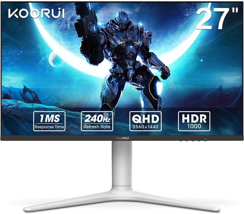 KOORUI Gaming Monitor 27 Zoll, PC Bildschirm QHD(2560 * 1440), 240Hz, VA Mini LED, 1ms, Adaptive Syn