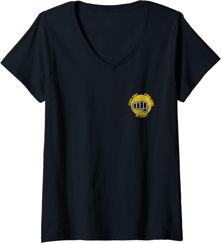 Cobra Kai Kobra Streik T-Shirt mit V-Ausschnitt