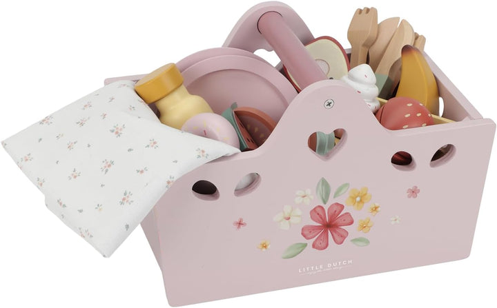 Little Dutch 8025 FSC Holz Picknick-Set - rosa