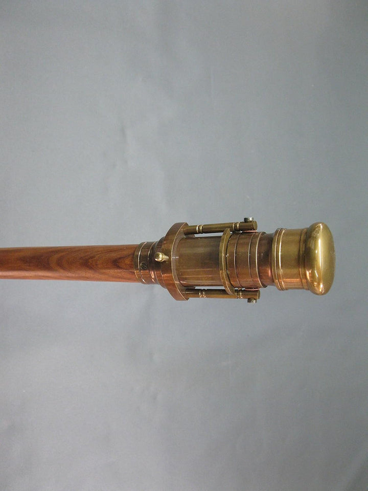 Gehstock Spazierstock Wanderstock Edelholz mit Fernglas Fernrohr Kapitänsstock 97cm M37