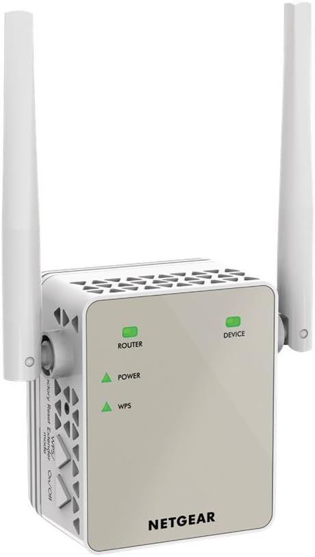 NETGEAR WLAN Repeater EX6120 WLAN Verstärker, AC1200 Dual Band WiFi, Abdeckung 2 bis 3 Räume & 20 Ge