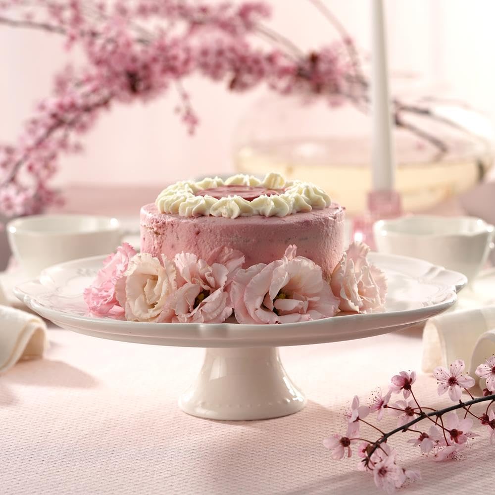 VILLA ITALIA Servierpatera Porzellan 28 cm - Elegantes Kuchenplatte Tiffany, Servierplatte für Torte