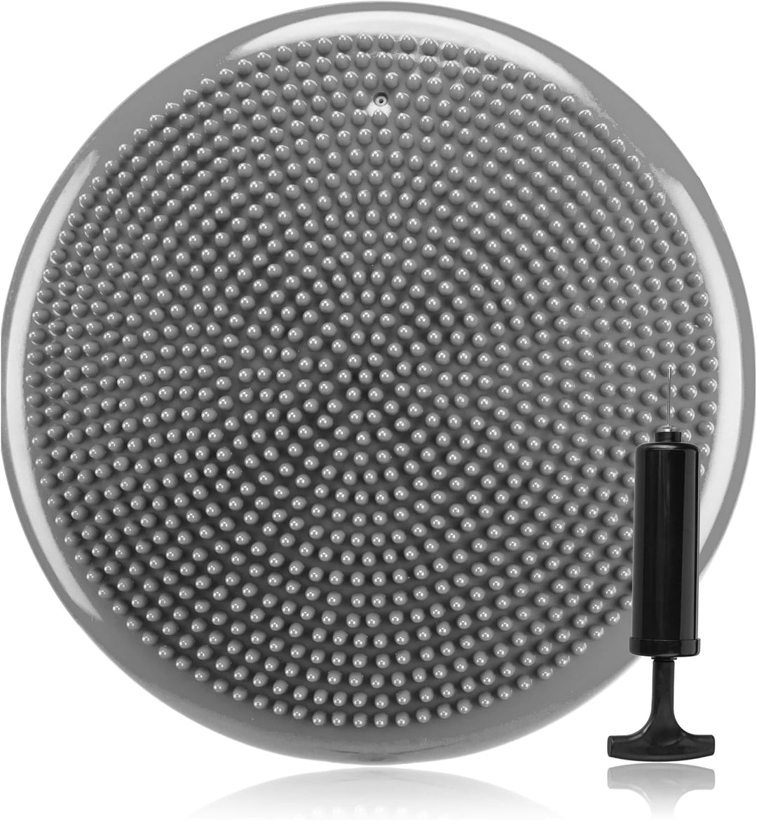 Gymtek Balance Kissen mit Pumpe, 33cm, Ballkissen, Gleichgewichtstrainer, Ballsitzkissen, Balance Pa