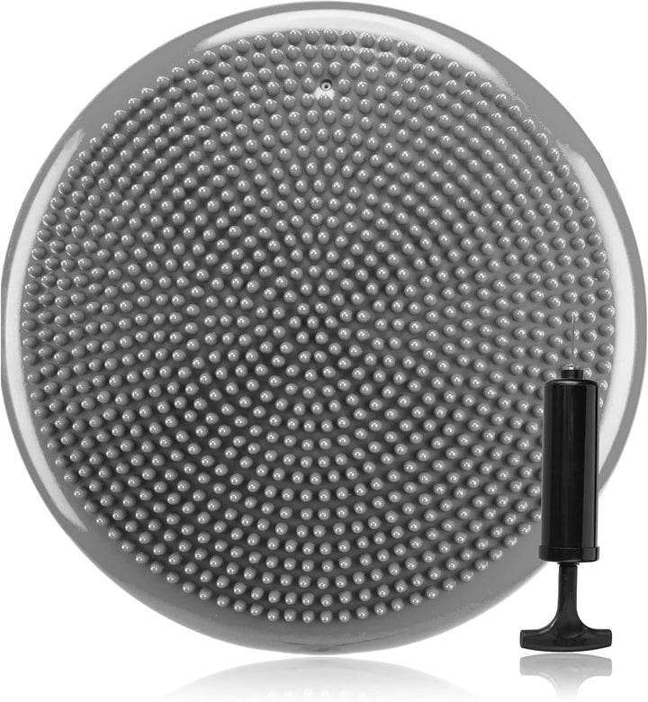 Gymtek Balance Kissen mit Pumpe, 33cm, Ballkissen, Gleichgewichtstrainer, Ballsitzkissen, Balance Pa