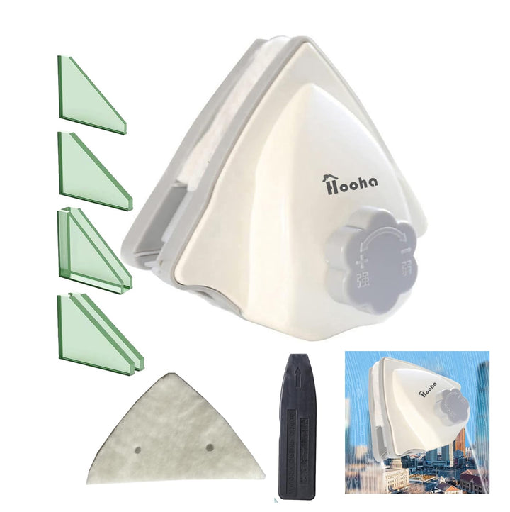Hooha Fensterreiniger Magnetisch Magnetisch Einstellen, Double Side aus Kunststoff Home Fenster Glas