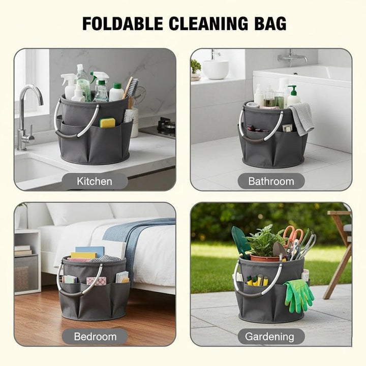 Reinigungs-Caddy, Putzmittel Organizer, Faltbarer Putztasche, Aufbewahrungskorb Mit Griff, Werkzeugk