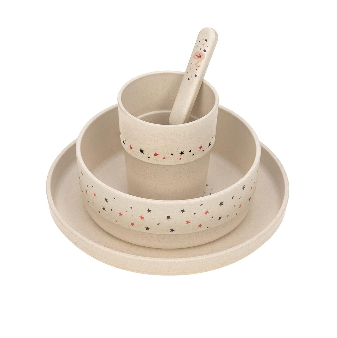 LÄSSIG Kindergeschirr Set (Teller, Becher, Schälchen, Löffel) ohne , BPA-frei, für Spülmaschine und