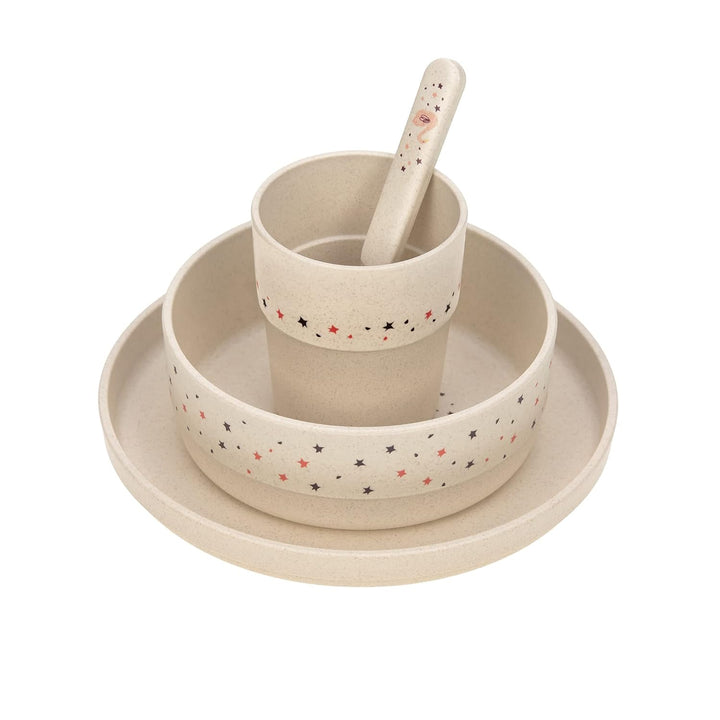 LÄSSIG Kindergeschirr Set (Teller, Becher, Schälchen, Löffel) ohne , BPA-frei, für Spülmaschine und