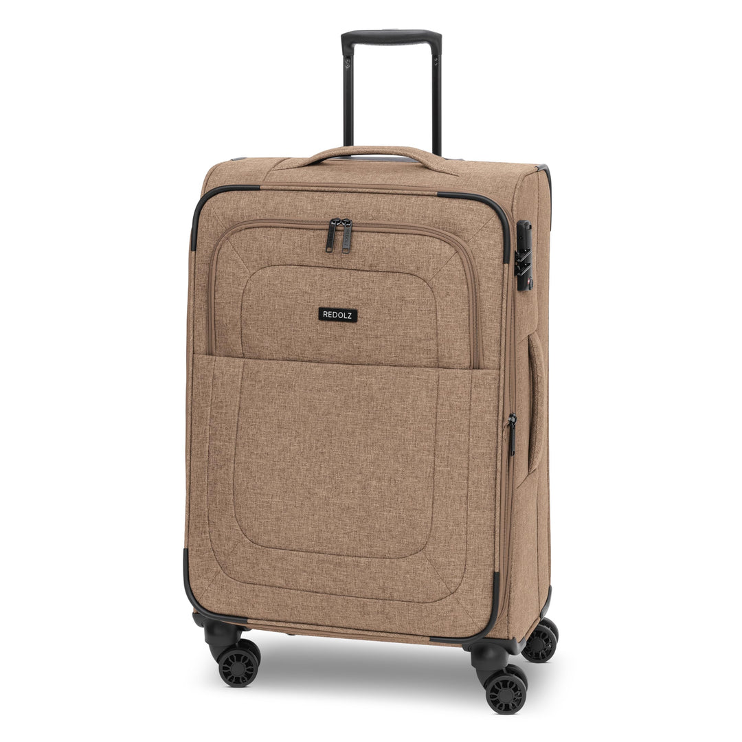 REDOLZ MEDIUM Weichschalen Koffer für Männer & Frauen | leichter Trolley 67 cm mit 4 Doppelrollen &