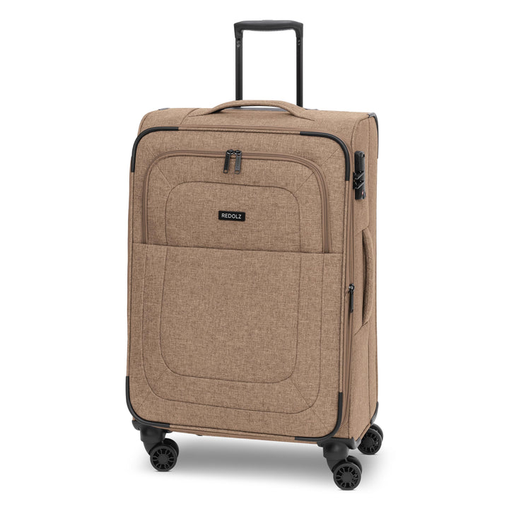REDOLZ MEDIUM Weichschalen Koffer für Männer & Frauen | leichter Trolley 67 cm mit 4 Doppelrollen &