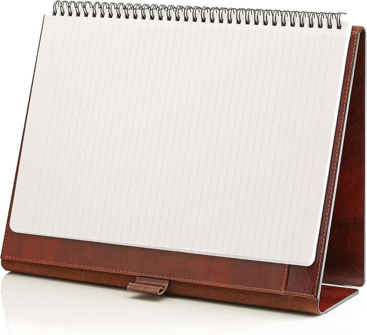 Gallaway Leather Padfolio-Ordner aus veganem Leder, schmal, Notizblockhalter, nachfüllbar, Business-