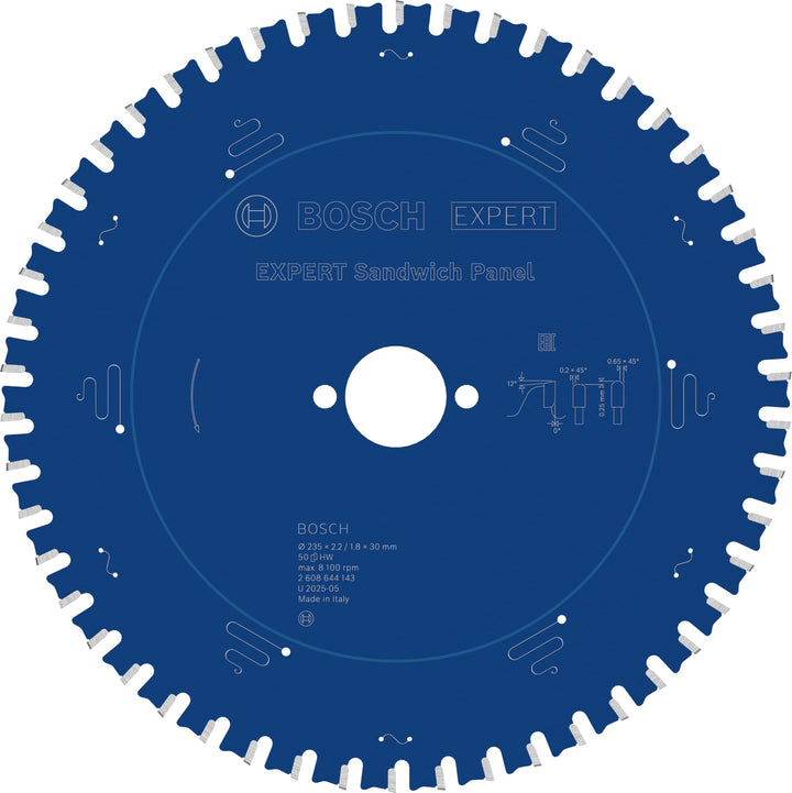 Bosch Professional Kreissägeblatt Expert for Sandwich Panel (235 x 30 x 2,2 mm, 50 Zähne, Zubehör Kr