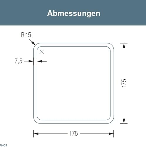 PHOS Design, P0201S, WC Piktogramm Herren Damen, 17,5 x 17,5 cm, Edelstahl gebürstet, selbstklebend,