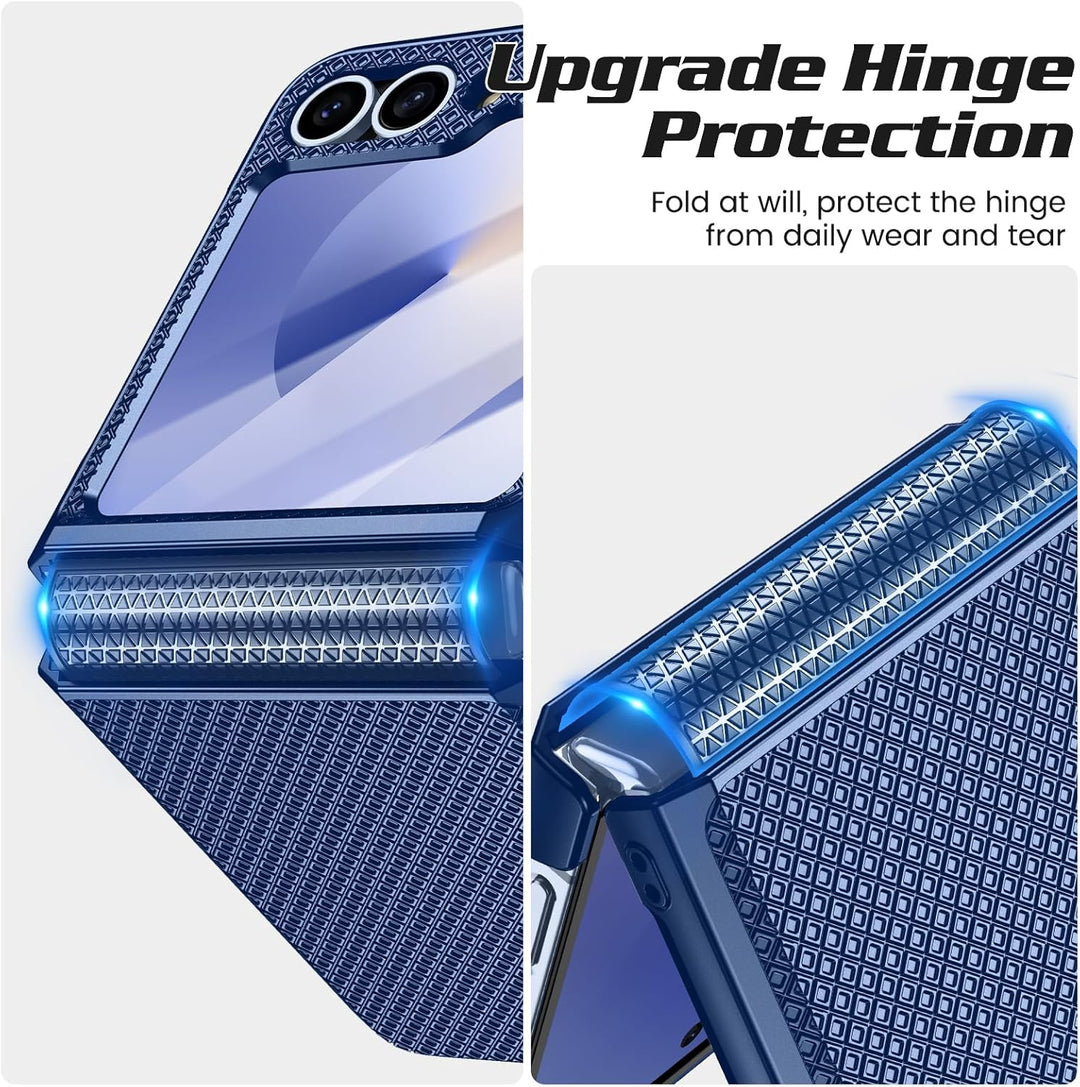 Doeshine für Samsung Galaxy Flip 6/Z Flip 7 FE Hülle [Not for Flip 7] mit Scharnierschutz & Displays