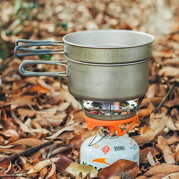 Keith Unisex-Adult 2-Piece Titanium Pot and PAN Cook Set, Grey, One Size