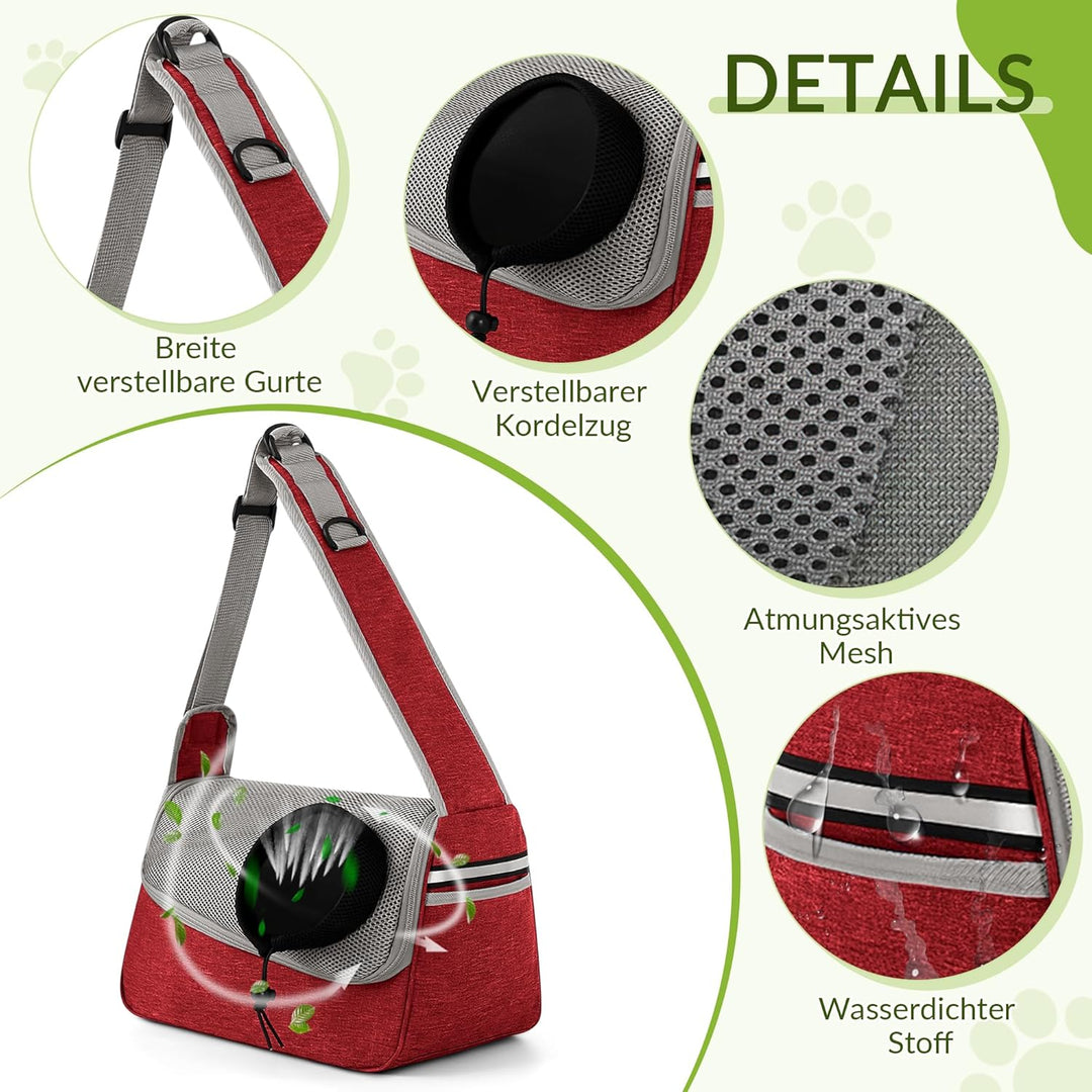ALLSOPETS Hundetasche Tragetuch Hund Schultertasche Katzentragetasche Haustiere Tasche für Katzen un