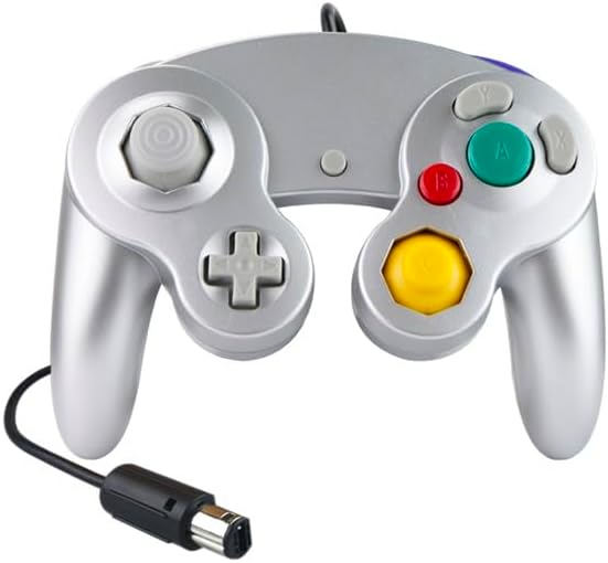 2 Controller Silber + Verlängerungskabel für Nintendo Game Cube Controller Silver GC Verlängerung Ex