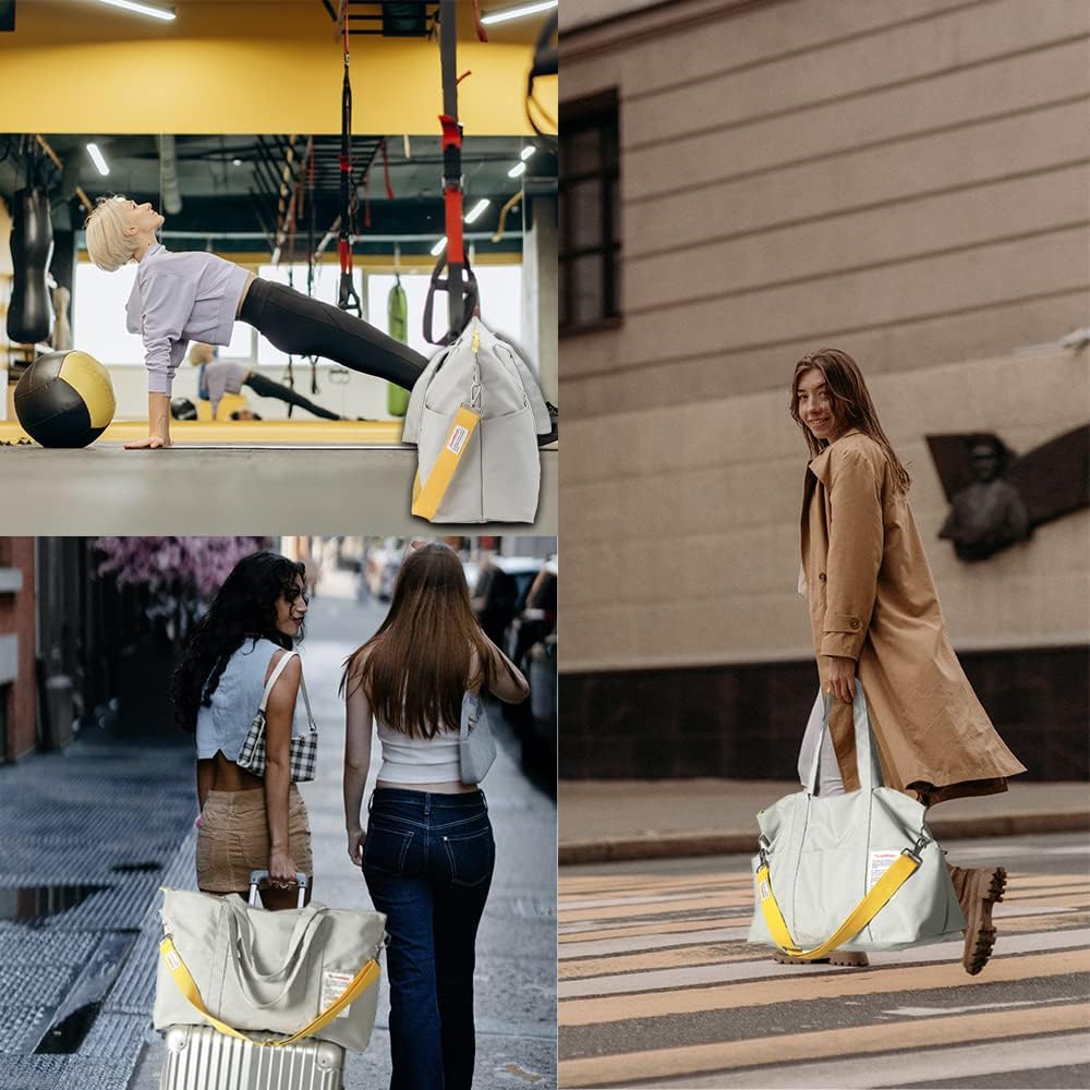 Tuscall Reisetasche Handgepäck Tasche Leicht Sporttasche Reise Weekender Waschbar für Damen Herren,