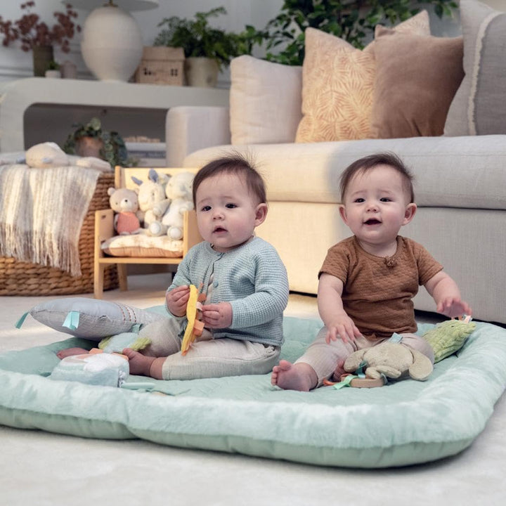 Ingenuity - Calm Springs Plüsch Spielbogen für Baby, Ultra-Soft Premium Matte, inkl. Spielzeuge, Cal
