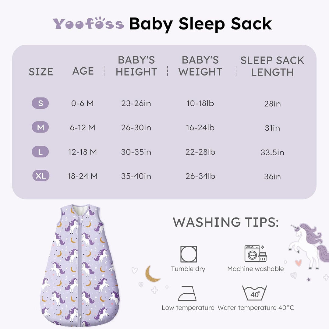 Yoofoss Schlafsack Baby Winter 2.5 Tog - 78cm/6-12 Monate Winterschlafsack Baumwolle Warm Babyschlaf