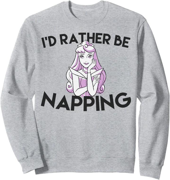 Disney Sleeping Beauty Aurora I'd Rather Be Napping Portrait Sweatshirt