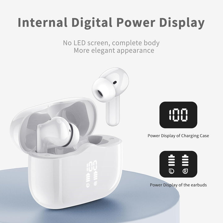 Kabellose Bluetooth Kopfhörer, In Ear Kopfhörer Bluetooth 5.4 mit 4 ENC Noise Cancelling Mics, HiFi