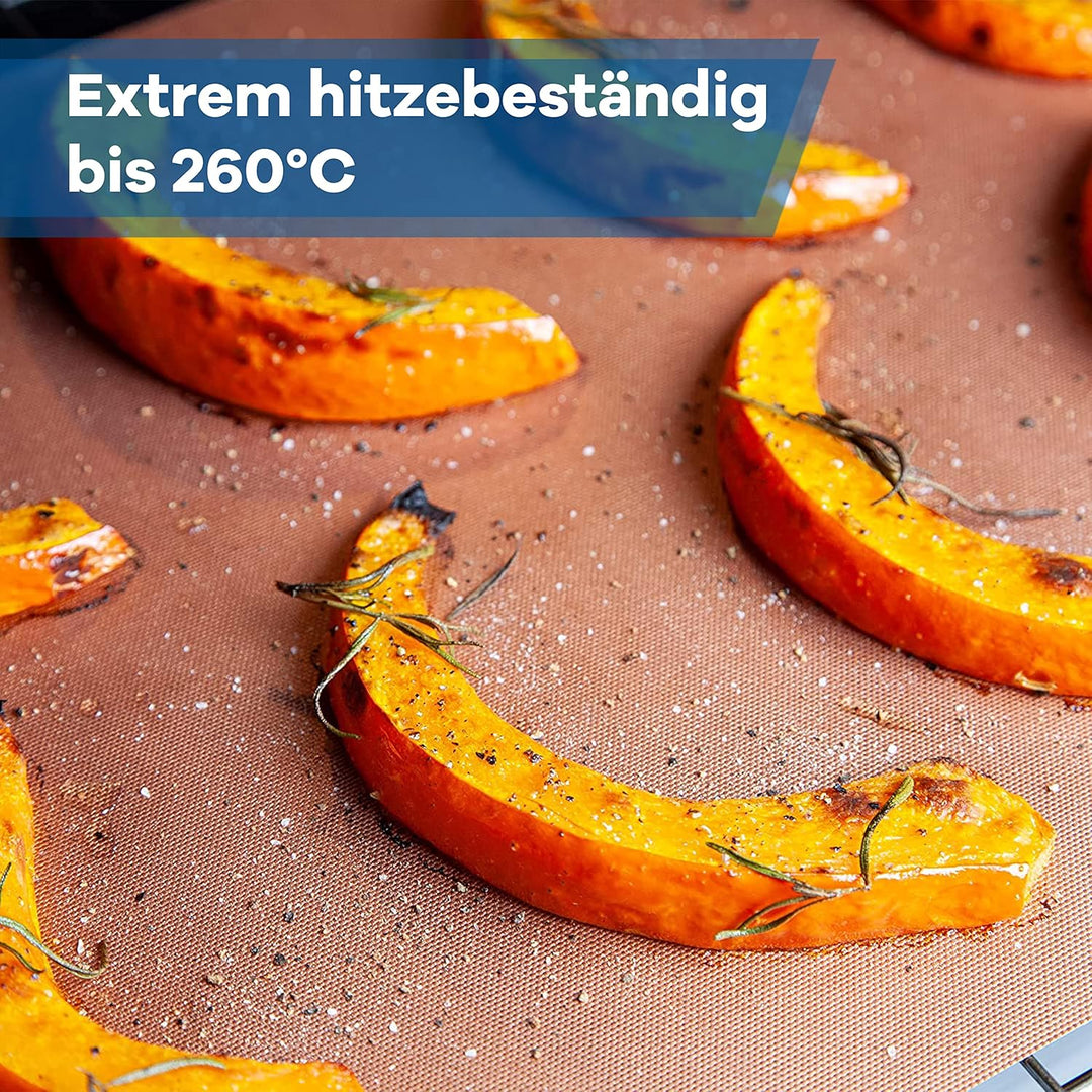 Netrox - Dauerbackfolie & Grillmatte (8er Set) für Backofen und Grill wiederverwendbar - extrem hitz
