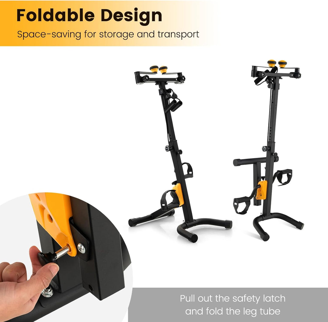 KOMFOTTEU Multifunktional Heimtrainer Fahrrad für Senioren, Pedaltrainer Arm- und Beintrainer, verst