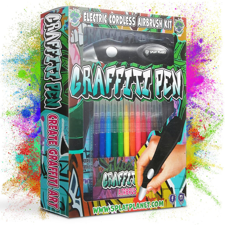 Splat Planet Graffiti Stift, Schnurlos Elektrisch Airbrush Sprühgerät Wasserfarben Sprühstift Airbru
