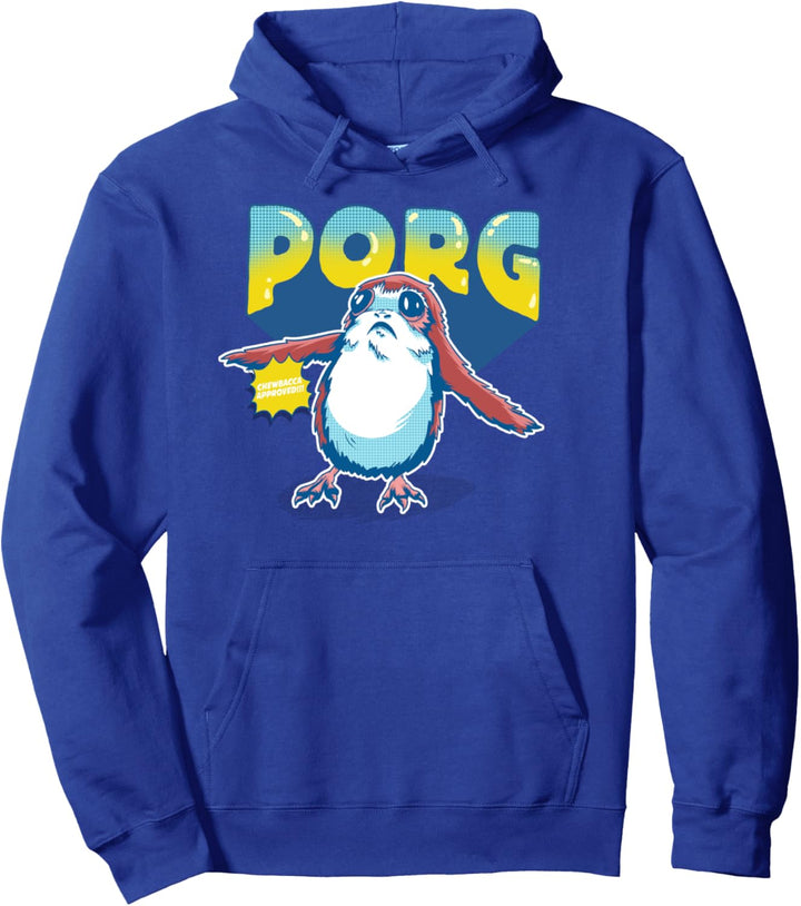 Star Wars Porg Chewbacca Approved Comic Portrait Pullover Hoodie