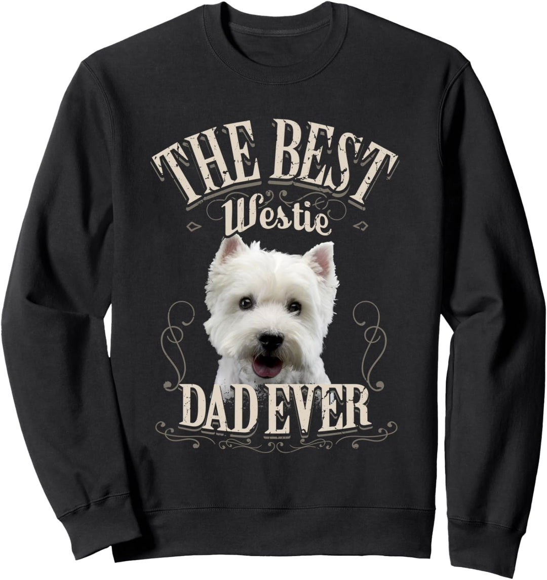 Beste Westie Papa Aller West Highland White Terrier Geschenk Sweatshirt