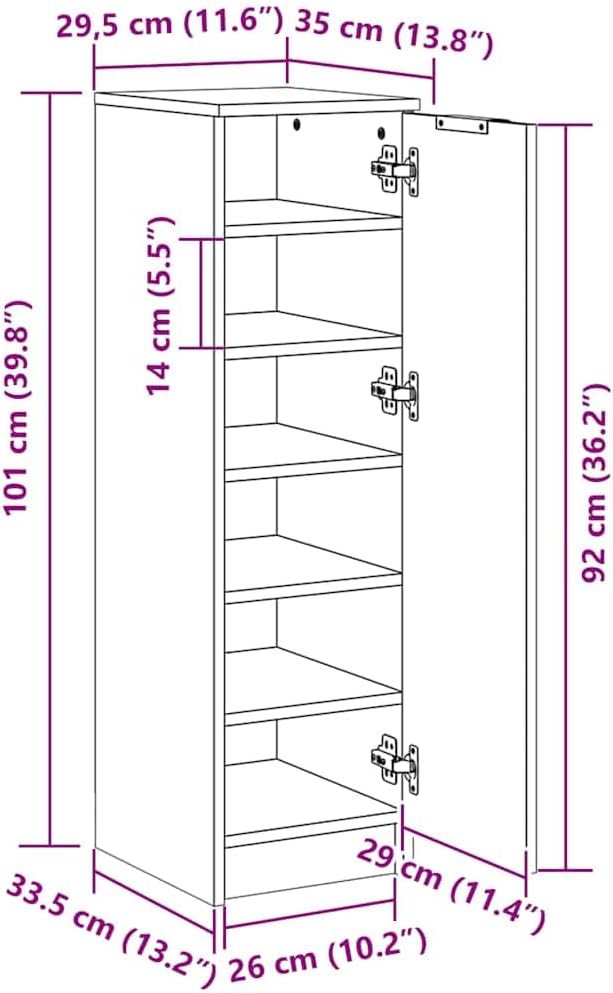 vidaXL Schuhschrank Schuhregal Schuhablage Schuhständer Schuhaufbewahrung Schuhtruhe Schuhorganizer